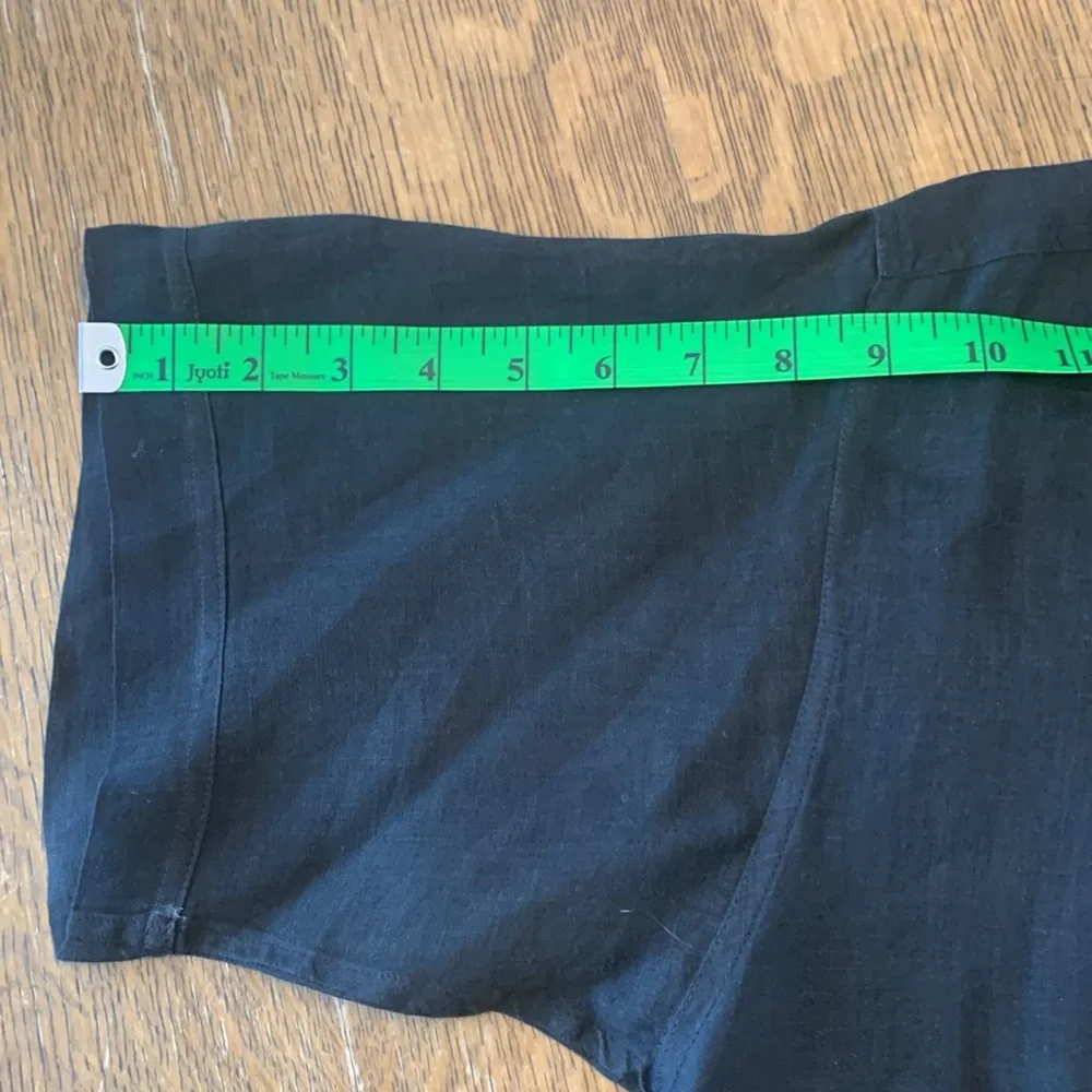 G. Gucci Linen Short Sleeve Shirt Black 16/41 Vintage